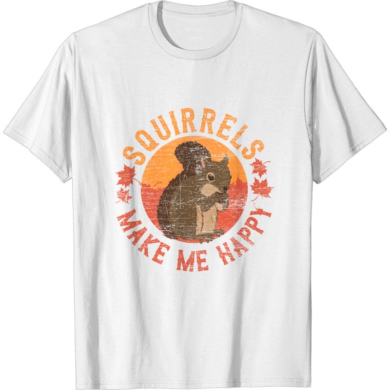 T-shirt Vintage Squirrels Make Me Happy pour Hommes