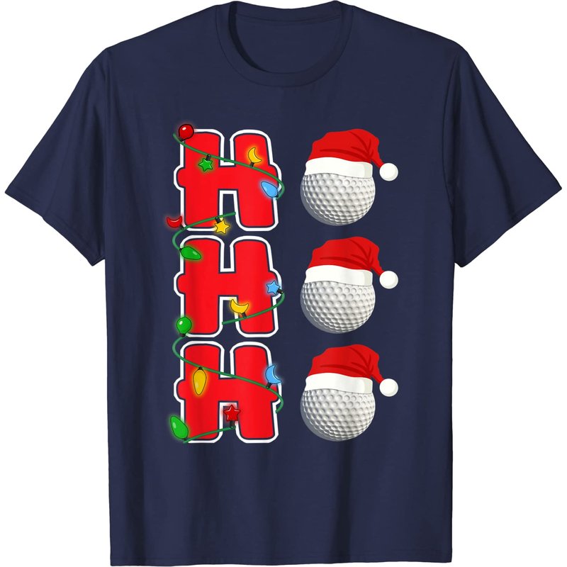 T-shirt Cadeau de Noël Santa Golf Ho-Ho-Ho pour Hommes — T-shirts pour hommes