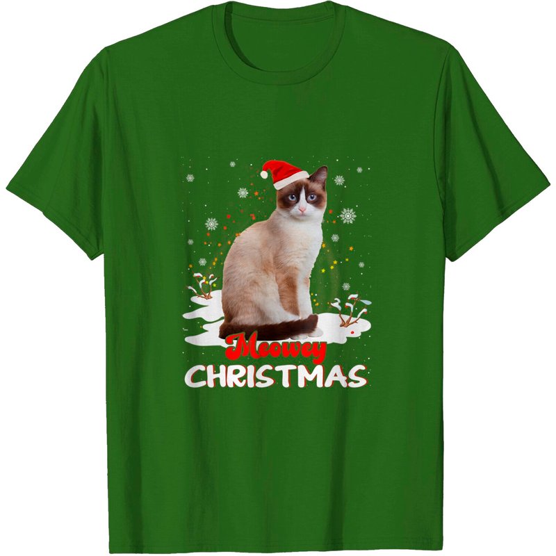 T-shirt de Noël Chat Snowshoe pour hommes