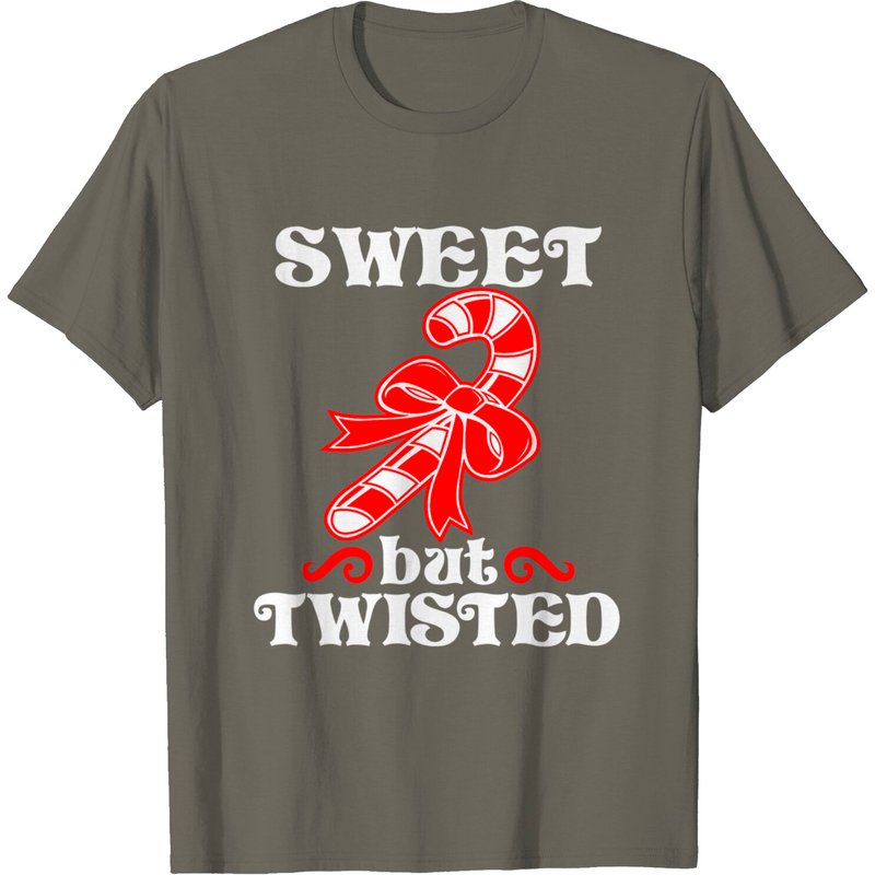 T-shirt de Noël Candy Cane Sweet But Twisted pour hommes — T-shirts pour hommes