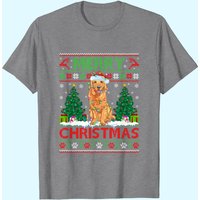 T-shirt de Noël moche Golden Retriever Lighting pour hommes — T-shirts pour hommes