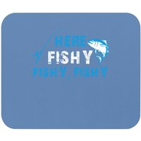 Funny Fisherman Mouse Pad - Here Fishy Fishy Fishy
