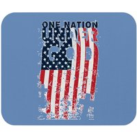 One Nation Under God Christian Cross American Flag Mouse Pad — Mouse Pads & Desk Mats