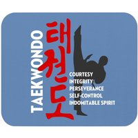 Taekwondo Tenets Martial Arts Graphic Mouse Pad — Mouse Pads & Desk Mats