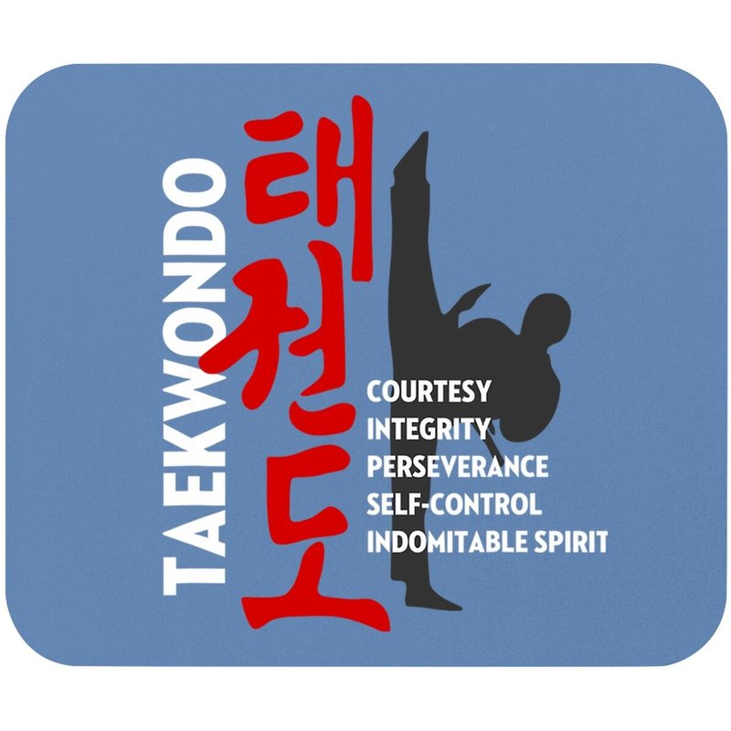Tapis de Souris Graphique des Principes du Taekwondo — Tapis de souris et sous-mains