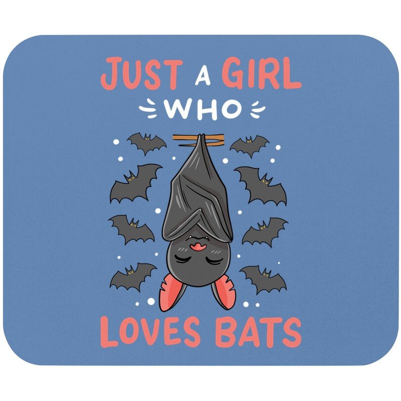 Bat Just A Girl Who Loves Bats Mouse Pad — Mouse Pads & Desk Mats