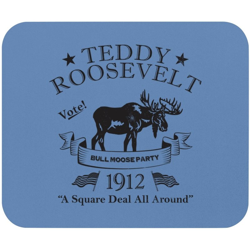 Bull Moose Party Vintage Teddy Roosevelt Political Mouse Pad — Mouse Pads & Desk Mats