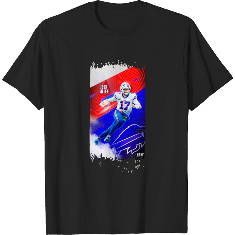 T-shirt pour hommes Josh Allen en noir — T-shirts pour hommes
