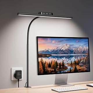 Lampe de bureau LED Lepro avec pince, lumière brillante de 650LM, 24" de hauteur — Lampe de bureau menée