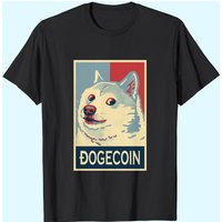 Dogecoin Coin T-Shirt for Men in Black