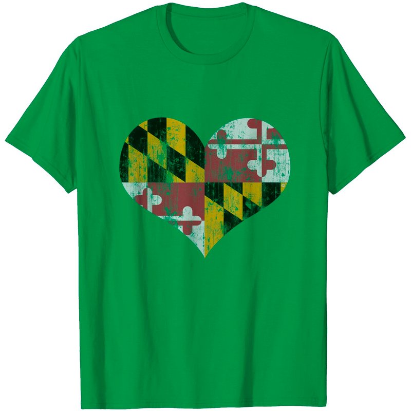 T-shirt Vintage Drapeau Coeur du Maryland pour Hommes — T-shirts pour hommes