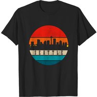 Seattle Washington Skyline Pride Vintage T-Shirt for Men