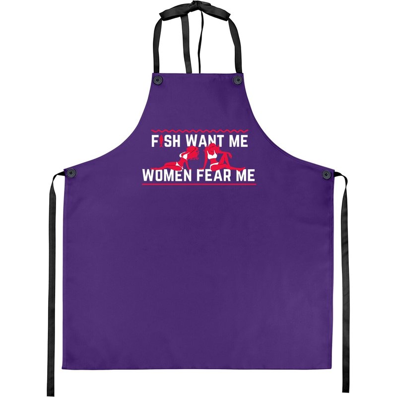 Fish Want Me, Fear Me Apron — Kitchen Aprons