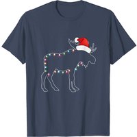 T-shirt lumineux de Noël Santa Moose pour hommes