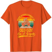 Mens Never Underestimate An Old Guy On A Bicycle T-Shirt