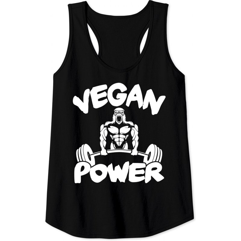 Débardeur Gym Motivation Bodybuilder Vegan Plant Power — T-shirts pour hommes