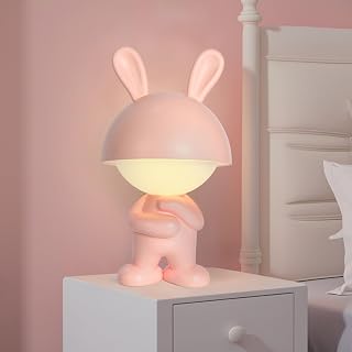 Lampe de bureau LED rechargeable en forme de lapin - Rose — Lampe de bureau menée