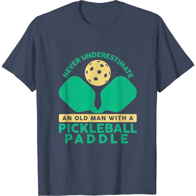 T-shirt pour homme Pickleball Old Man Never Underestimate Player — T-shirts pour hommes
