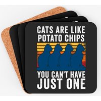 Cats Are Like Potato Chips Funny Cat Coaster — Coasters & Placemats