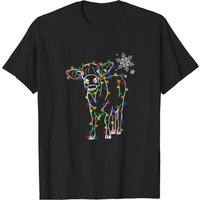 Cow Christmas Light Tree T-Shirt for Men
