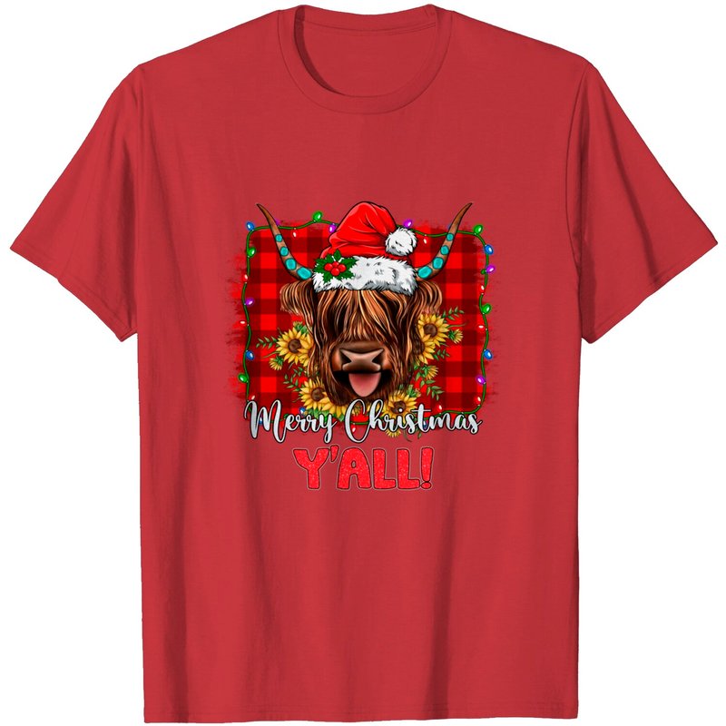 T-shirt de Noël Scottish Hairy Cow Mom Heifer pour hommes — T-shirts pour hommes
