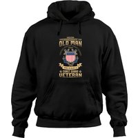 Never Underestimate An Old Man | Coast Guard Veteran Hoodie — Mens Hoodies