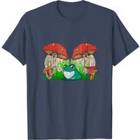 Cottagecore Mushroom Frog Mycologist T-Shirt for Men
