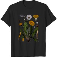 Dandelion Botanical T-Shirt for Men - Black