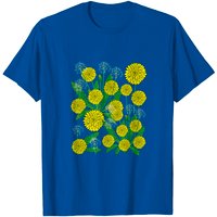T-shirt Dandelion pour hommes - Design floral noir — T-shirts pour hommes