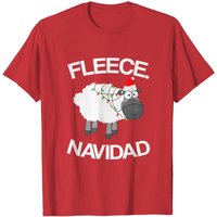 Fleece Navidad Christmas Sheep Lights T-Shirt for Men — Mens T Shirts