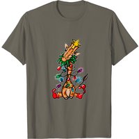 Christmas Tree Giraffe T-Shirt for Men