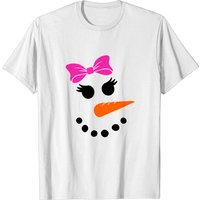 T-shirt Homme Costume Bonhomme de Neige avec Nœud Rose — T-shirts pour hommes