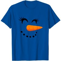 T-shirt pour hommes avec visage de bonhomme de neige et cils de Noël — T-shirts pour hommes