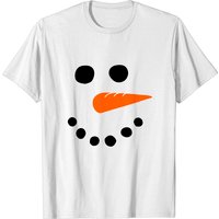 Snowman Face Carrot Nose Christmas Winter Cosplay T-Shirt for Men