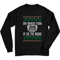 Oh What Fun Jeep It Is To Ride T-Shirt à Manches Longues de Noël — T-shirts pour hommes