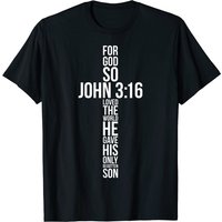 T-shirt John 3 16 Dieu Citation Chrétienne pour Hommes — T-shirts pour hommes