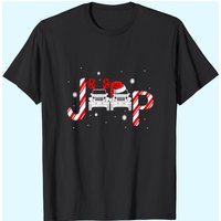 Driving Jeep Christmas T-Shirts for Men
