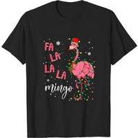 T-shirt de Noël Fa La La La Mingo Flamingo pour hommes — T-shirts pour hommes