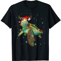 T-shirt pour hommes avec tortue de mer et chapeaux de Noël — T-shirts pour hommes