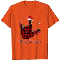 T-shirt Asl Joyeux Noël en Langue des Signes Américaines pour Hommes — T-shirts pour hommes