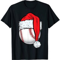 T-Shirt de Noël avec Santa et Balle de Baseball pour Hommes — T-shirts pour hommes