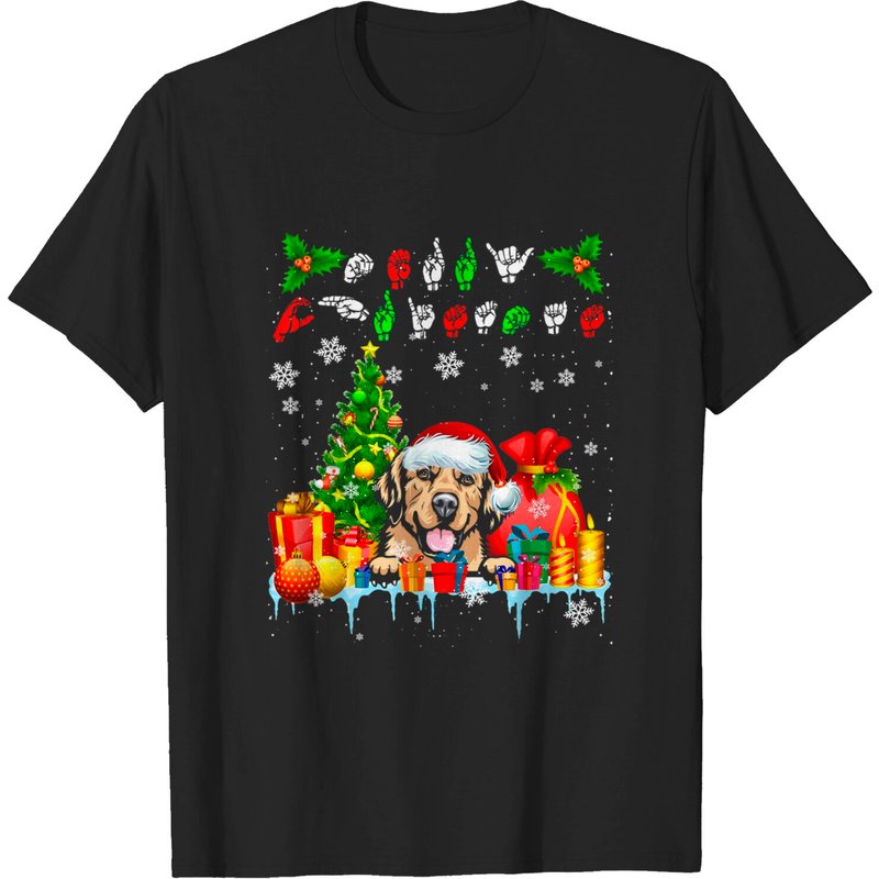 T-shirt Asl Joyeux Noël en Langue des Signes Américaines pour Hommes — T-shirts pour hommes