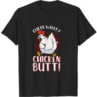 T-shirt drôle Guess What Chicken Butt avec meme — T-shirts pour hommes