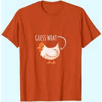 T-shirt Guess What Chicken Butt pour hommes en noir