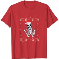 T-shirt de Noël avec crâne et chapeau de Santa pour hommes — T-shirts pour hommes
