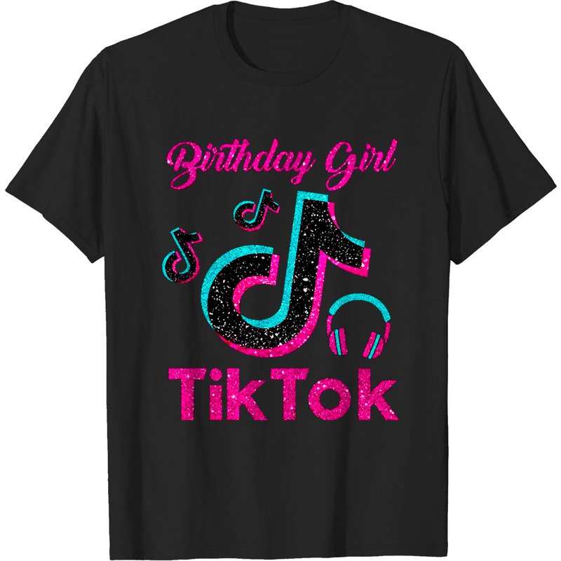 T-shirt personnalisé Tik Tok Fille d'anniversaire Bella Poarch pour hommes
