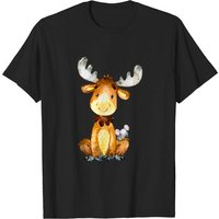 T-shirt pour hommes Moose And Mouse en noir