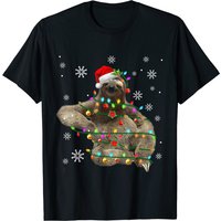 T-shirt assorti pour hommes avec motif de Noël Santa Sloth