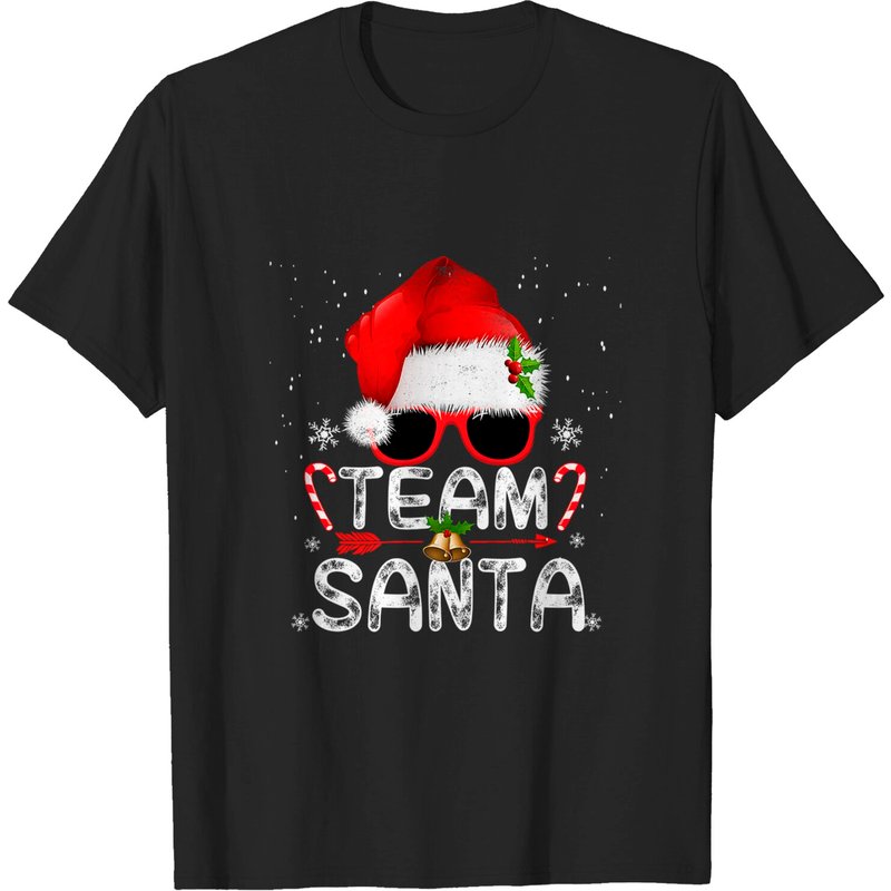 T-shirt de Noël Team Santa pour hommes - Pyjamas assortis familiaux — T-shirts pour hommes