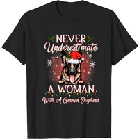 T-shirt de Noël avec Berger Allemand pour hommes par Printerval — T-shirts pour hommes